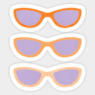 Orange and purple sunglasses Sticker